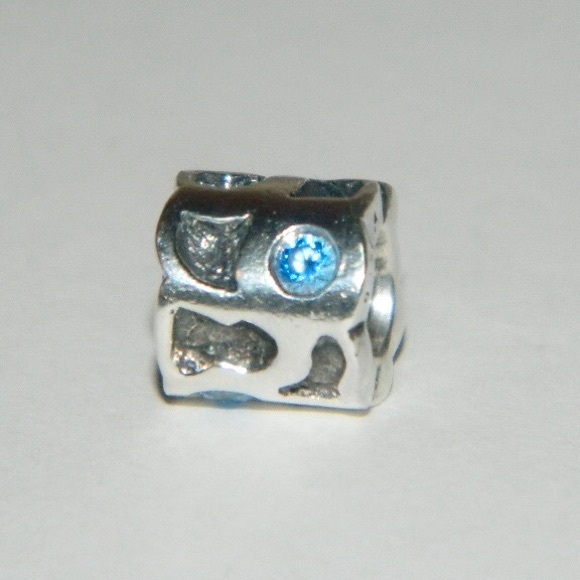 Authentic Pandora Blue Topaz Pond Charm - Picture 1 of 5